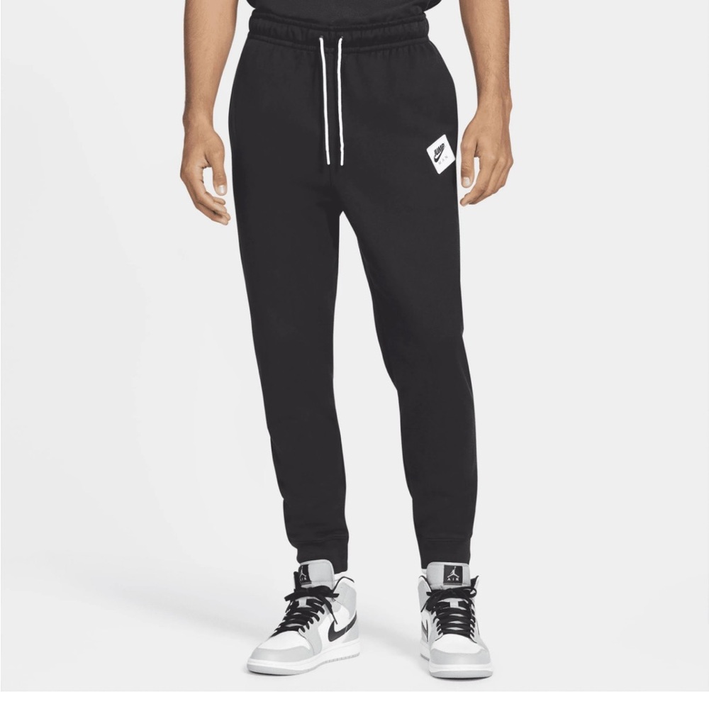 Jordan Mens Jumpman Classics Fleece Pants Size XL Black Jogger Patch